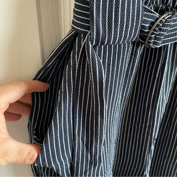 Cotton On Stripe Sleeveless Jumpsuit Womens S Navy White Lightweight Boho Casual - Picture 4 of 14